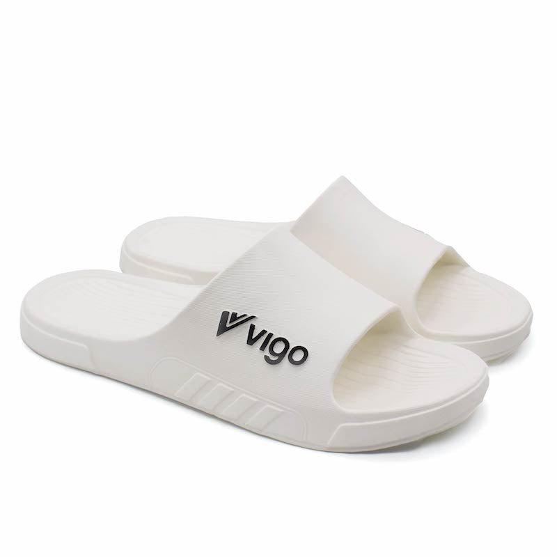 Vigo Skid Sandals - White - Umoja Africa